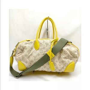 Louis Vuitton Monogram Speedy Round MM Bag Jayne Ltd Ed Crossbody Yellow